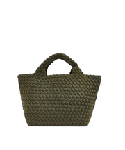 Mini Woven Tote Bag Olive