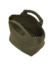 Mini Woven Tote Bag Olive