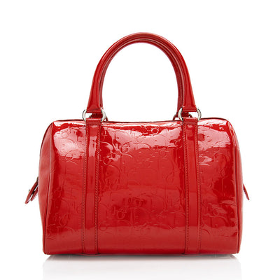 Dior Oblique Patent Leather Boston Bag (SHF-18231)