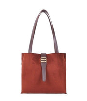 Dark Brown Suede Mini Tote Bag