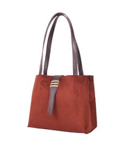 Dark Brown Suede Mini Tote Bag