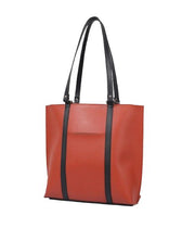 Rust And Black Double-Handle Tote Bag