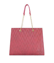 Maroon Zig-Zag Pattern Tote handbag