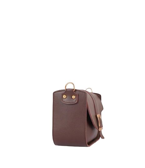 Dark Brown Saddle Buckle Bag